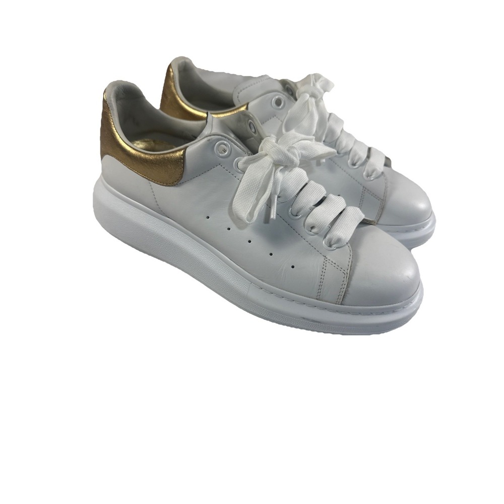 Alexander McQueen Sneaker White And Gold EU Size 44 US 10.5/11 New Shoe‎ Laces
